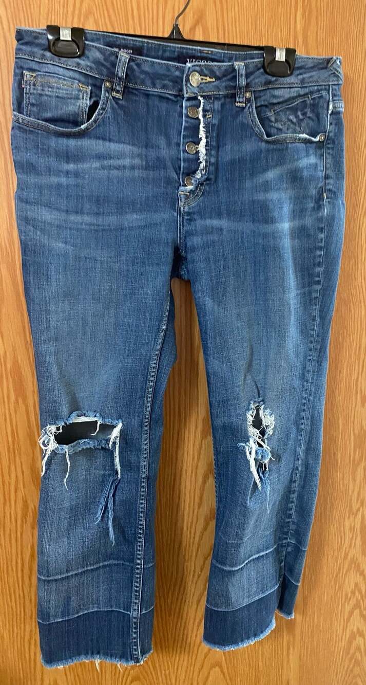 Vigoss The Jagger Straight Jeans Size 31x26 Distressed Button Fly